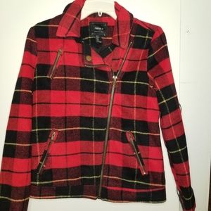 Forever 21 Buffalo Plaid Winter Coat
